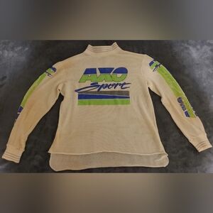 Vintage 80s AXO Sport Racing Long Sleeve Thermal Jersey USA size XL